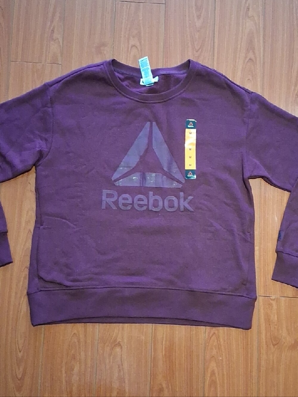Reebok Womens Purple Crewneck Sweatshirt Medium